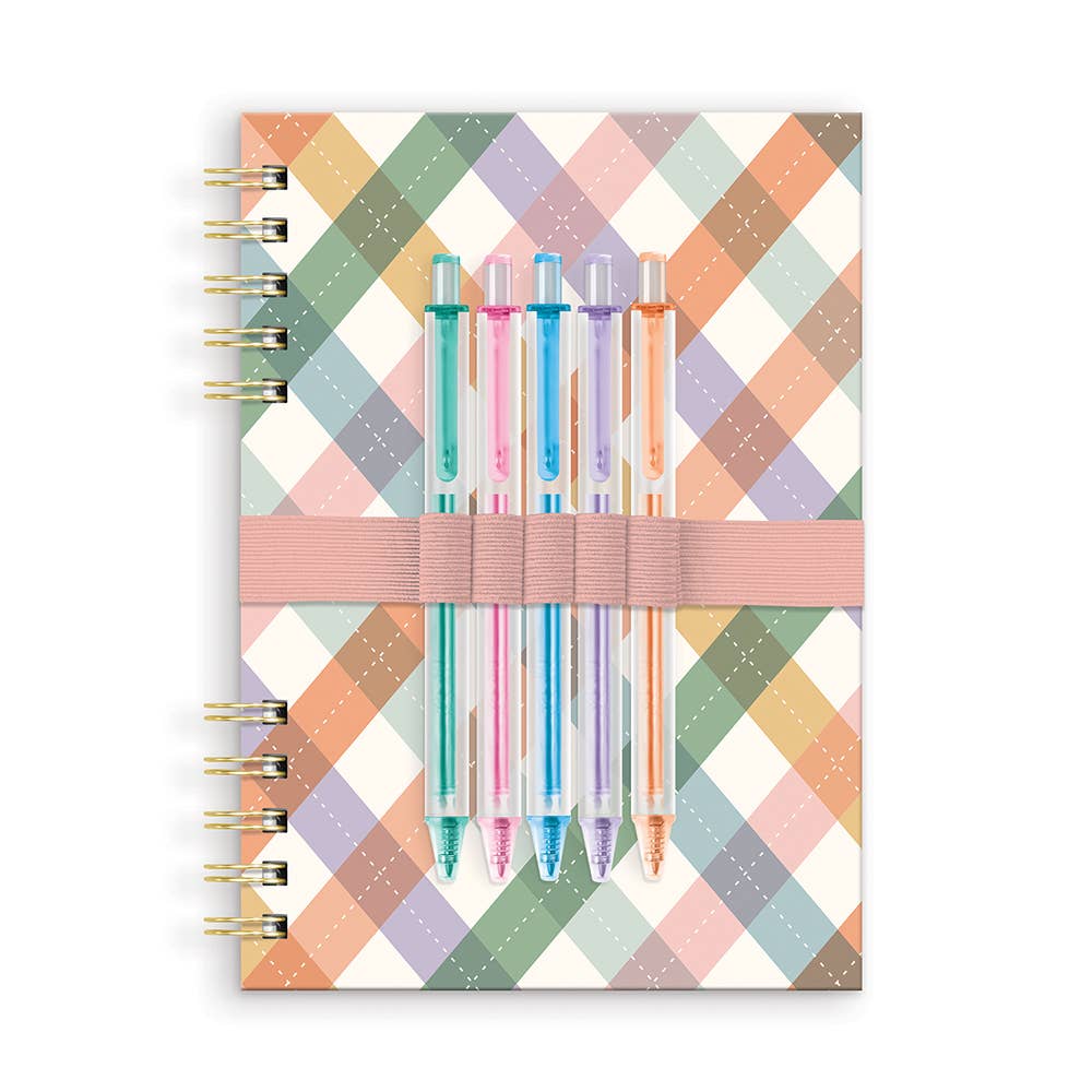 As If Argyle Harper Split-Spiral Notebook & Pen Set