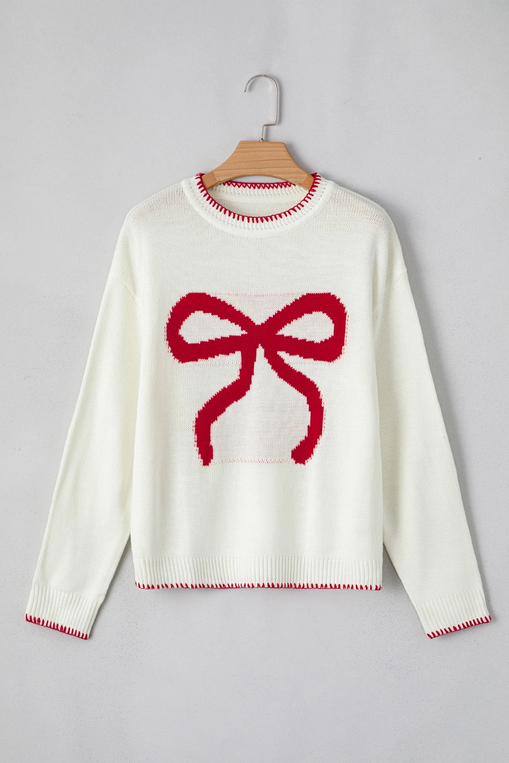 Bow Knit Sweater Holiday Pullover (S-XL)