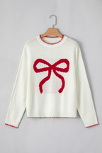 Bow Knit Sweater Holiday Pullover (S-XL)