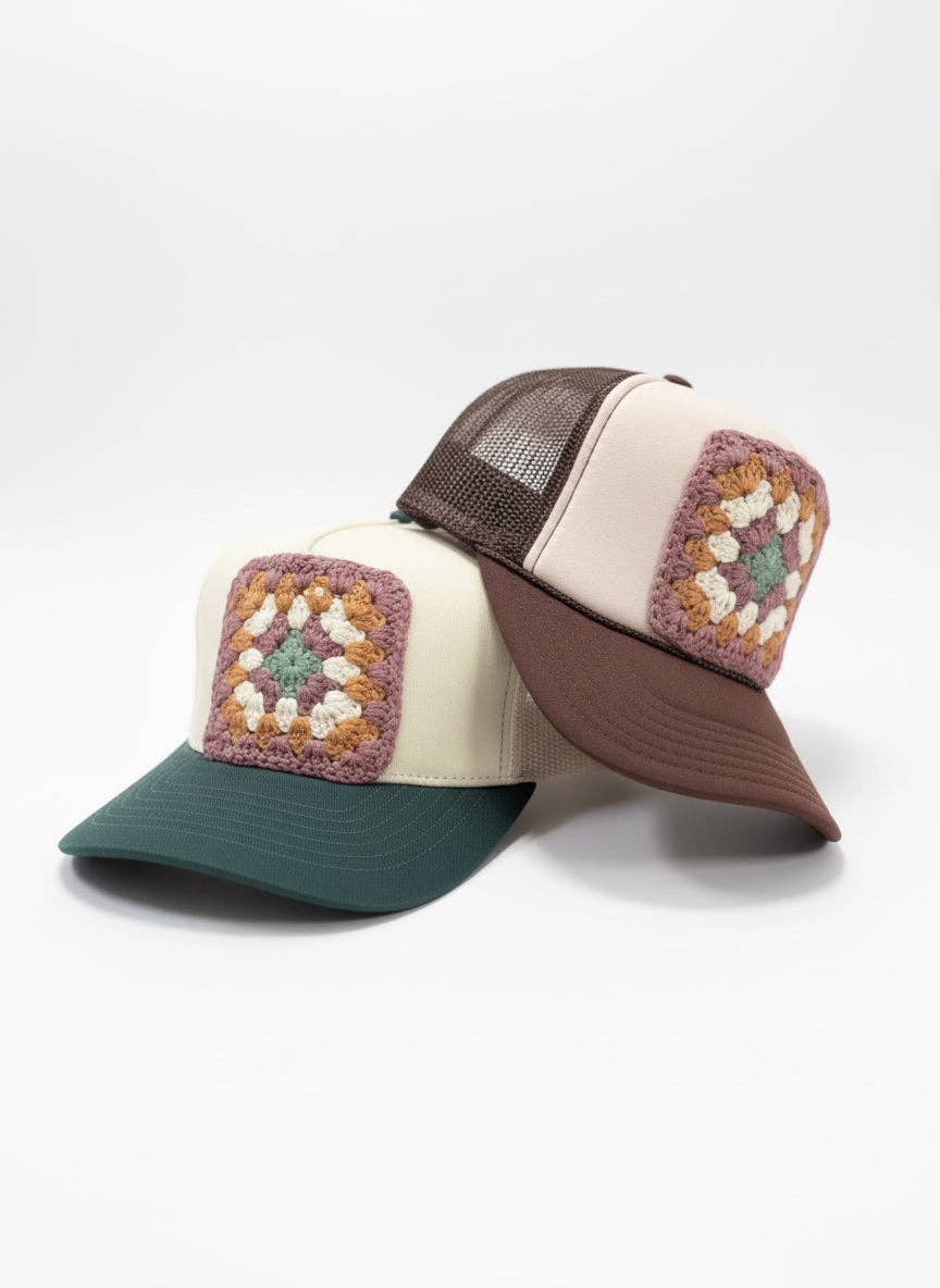 Granny Square Trucker Hats