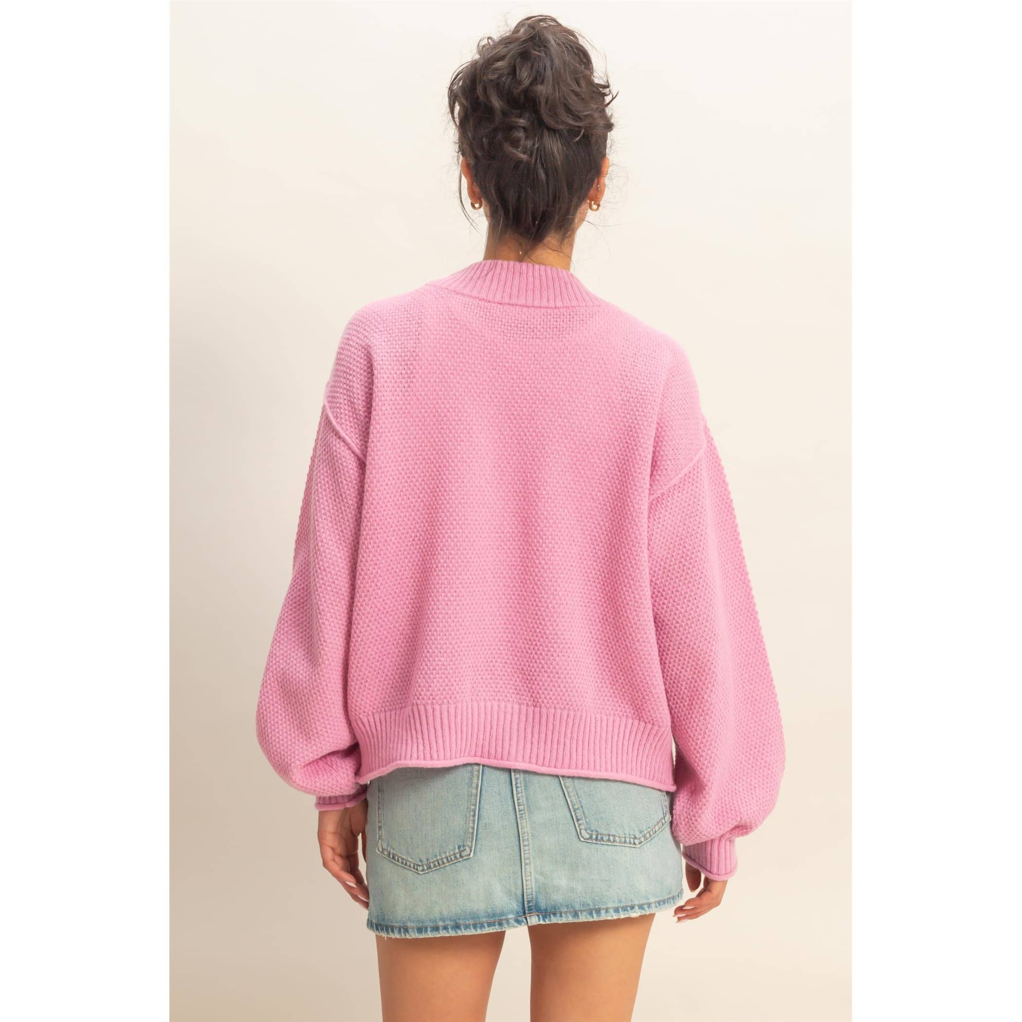 The Amy Oversized Textued Knit Cardigan Sweater (S-L)