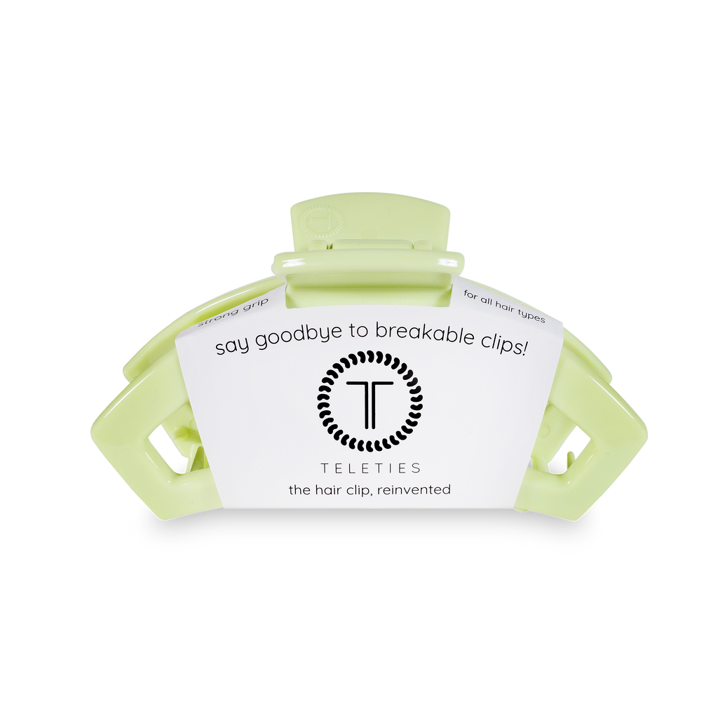 TELETIES - Open Hair Clip | Med. | Aloe, There!