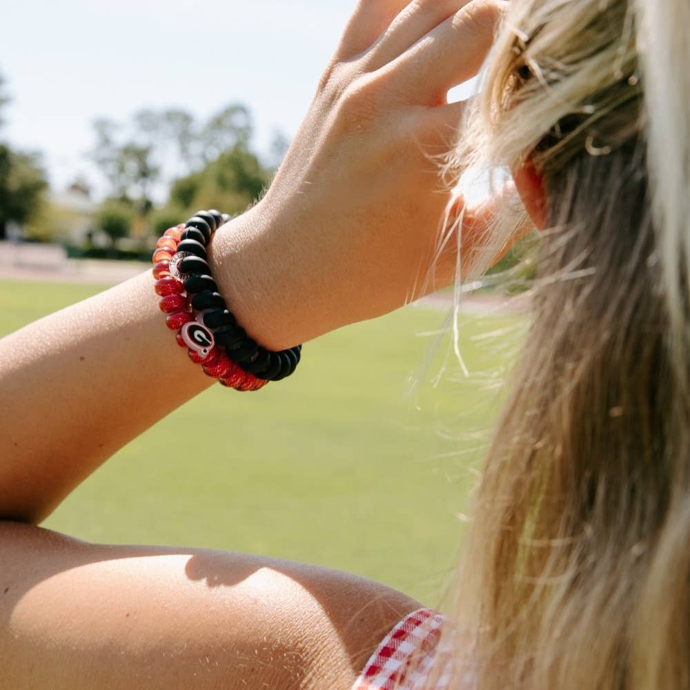 TELETIES - Spiral Hair Coils | Large | Go Dawgs! Hair Ties