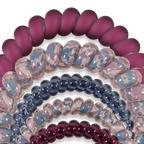 TELETIES - Spiral Hair Coils | Mix Pack | Purple Haze Hair Ties