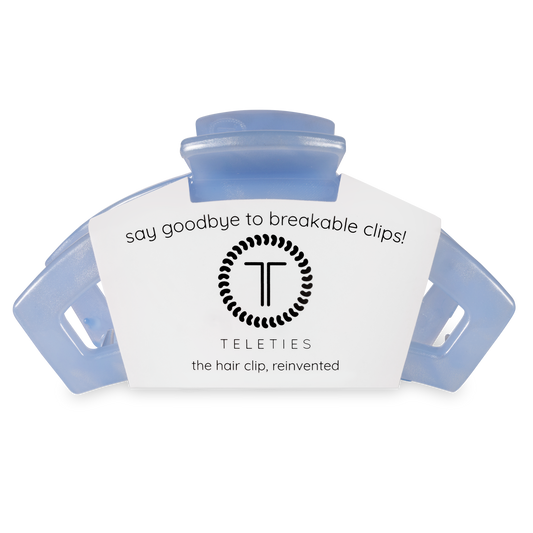 TELETIES - Open Hair Clip | Large | Blue Lagoon