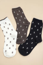 BREATHABLE FLORAL COTTON SOCKS