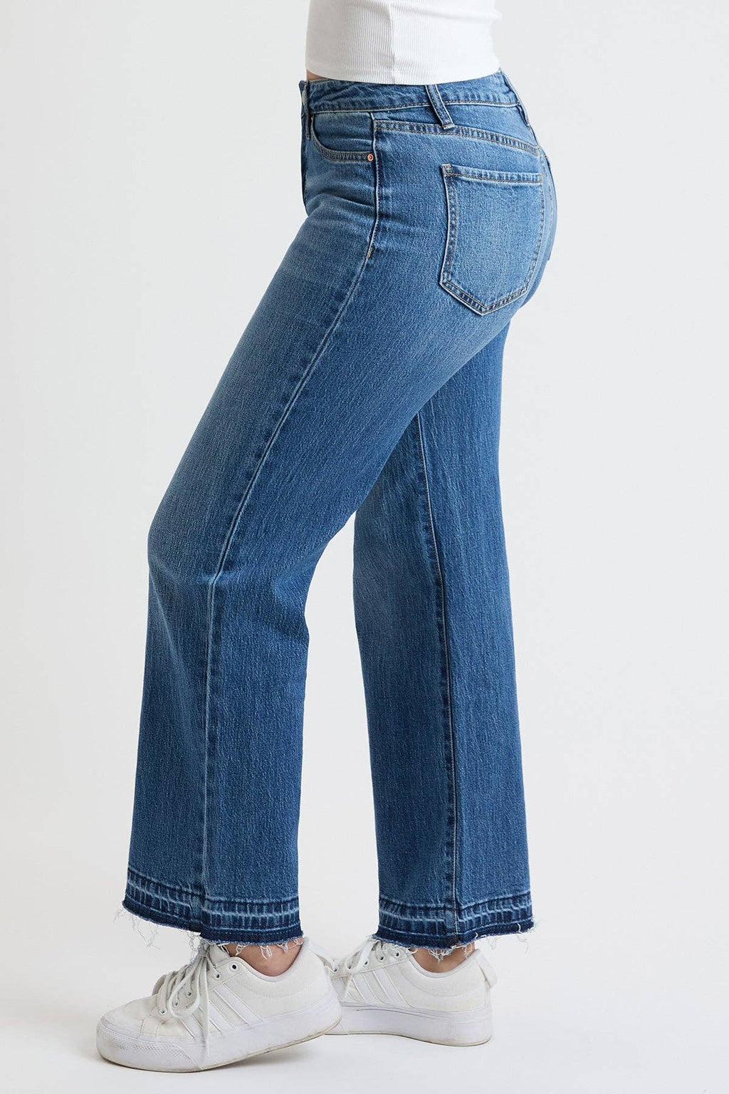 High Rise Wide Leg Jeans with Raw Hem (Women’s sizes 4-14)