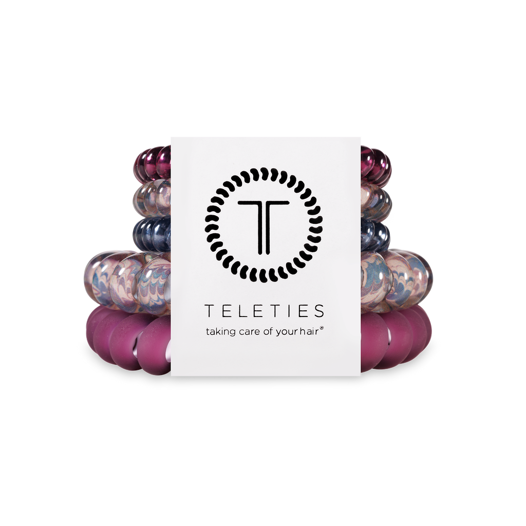 TELETIES - Spiral Hair Coils | Mix Pack | Purple Haze Hair Ties
