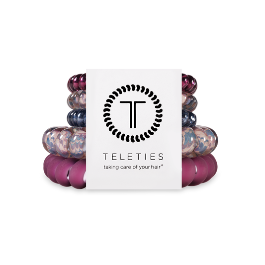 TELETIES - Spiral Hair Coils | Mix Pack | Purple Haze Hair Ties