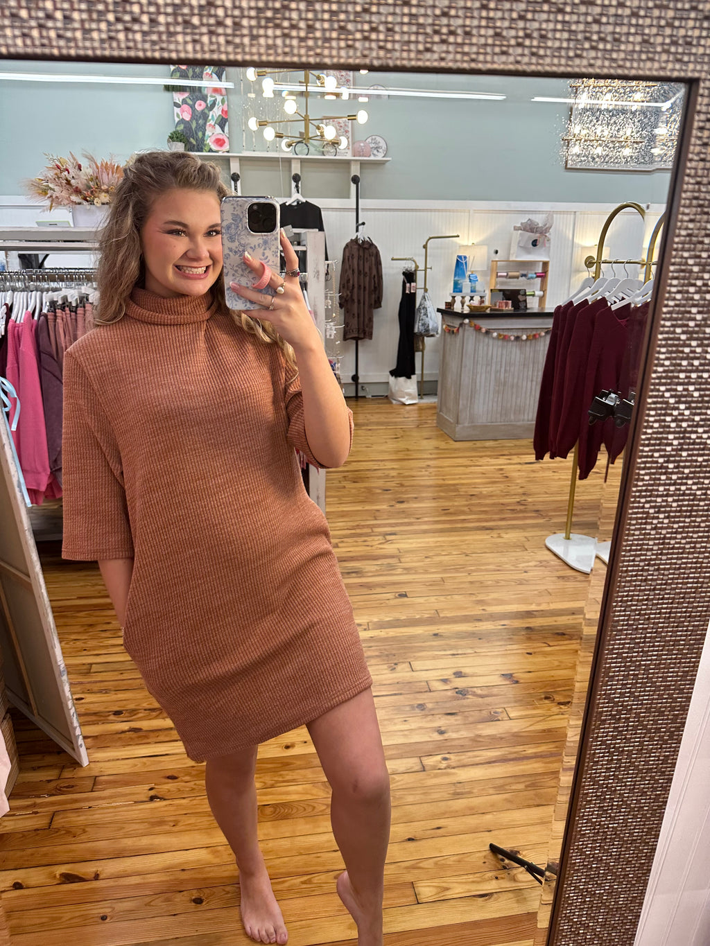 The Turtle Neck Knit Dress (S-L)(2 Colors)
