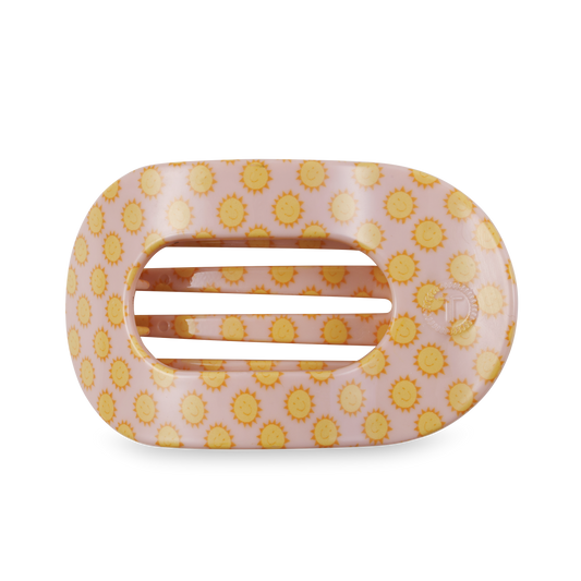 TELETIES - Round Flat Hair Clip | Large | Sunny Days Ahead