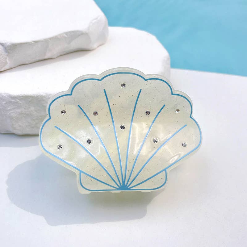 Sparkly Shell-Shaped Hair Clip