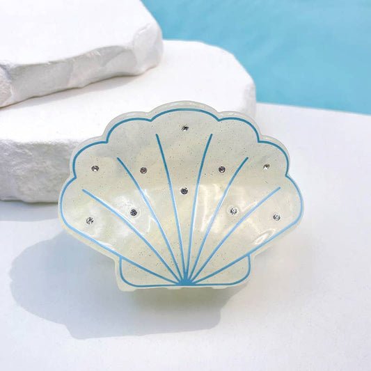 Sparkly Shell-Shaped Hair Clip