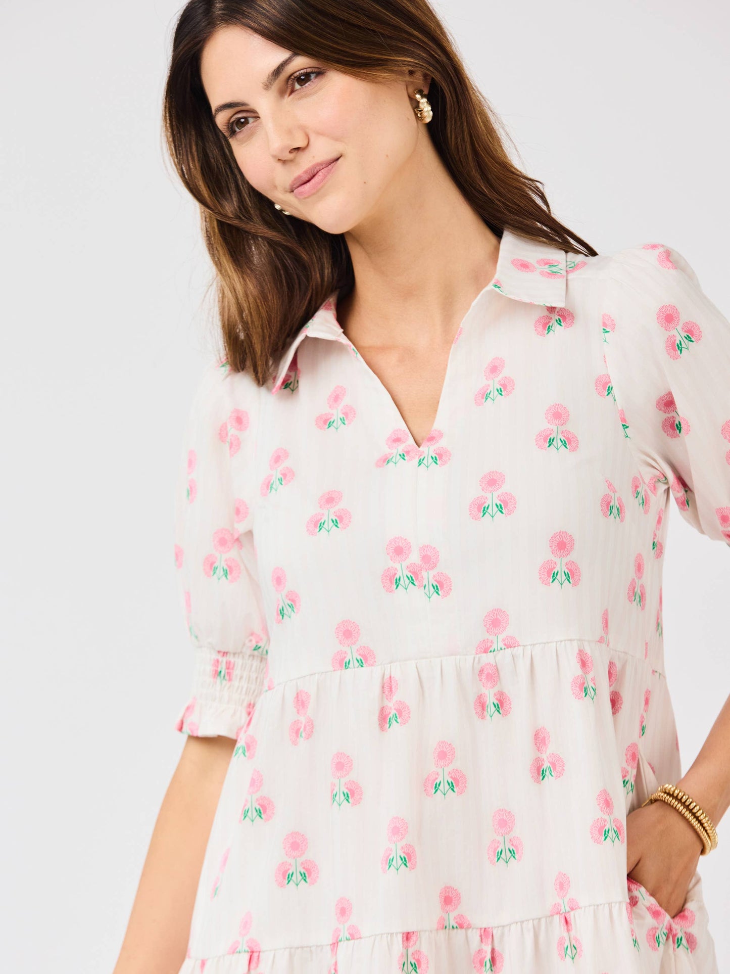 Molly Dress | Sweetbriar Stripe Pink (S-L)