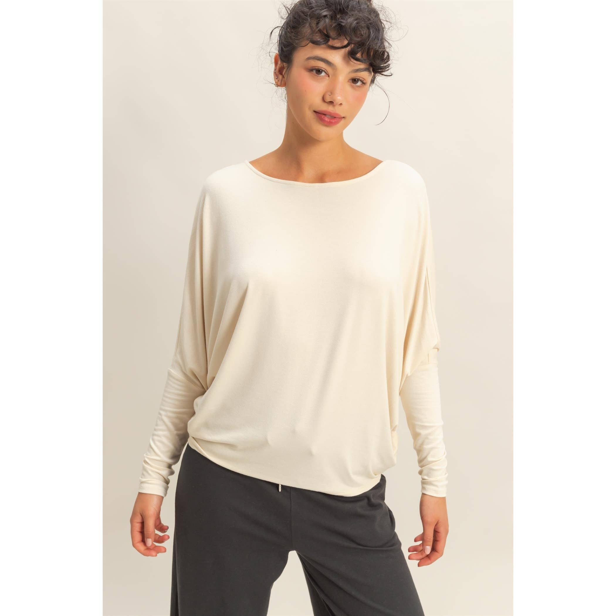 Dolman Long Sleeve Top (S-L)