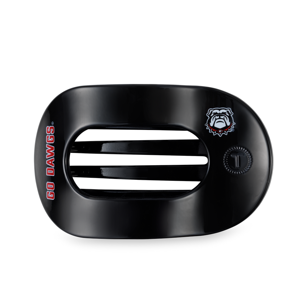 TELETIES - Flat Round Hair Clip | Large | Go Dawgs!