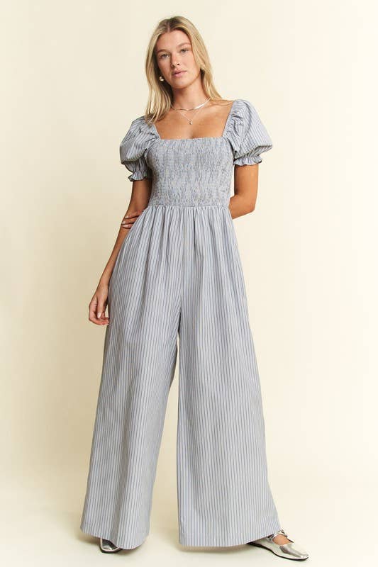 STRIPE PRINT JUMPSUIT (S-XL)