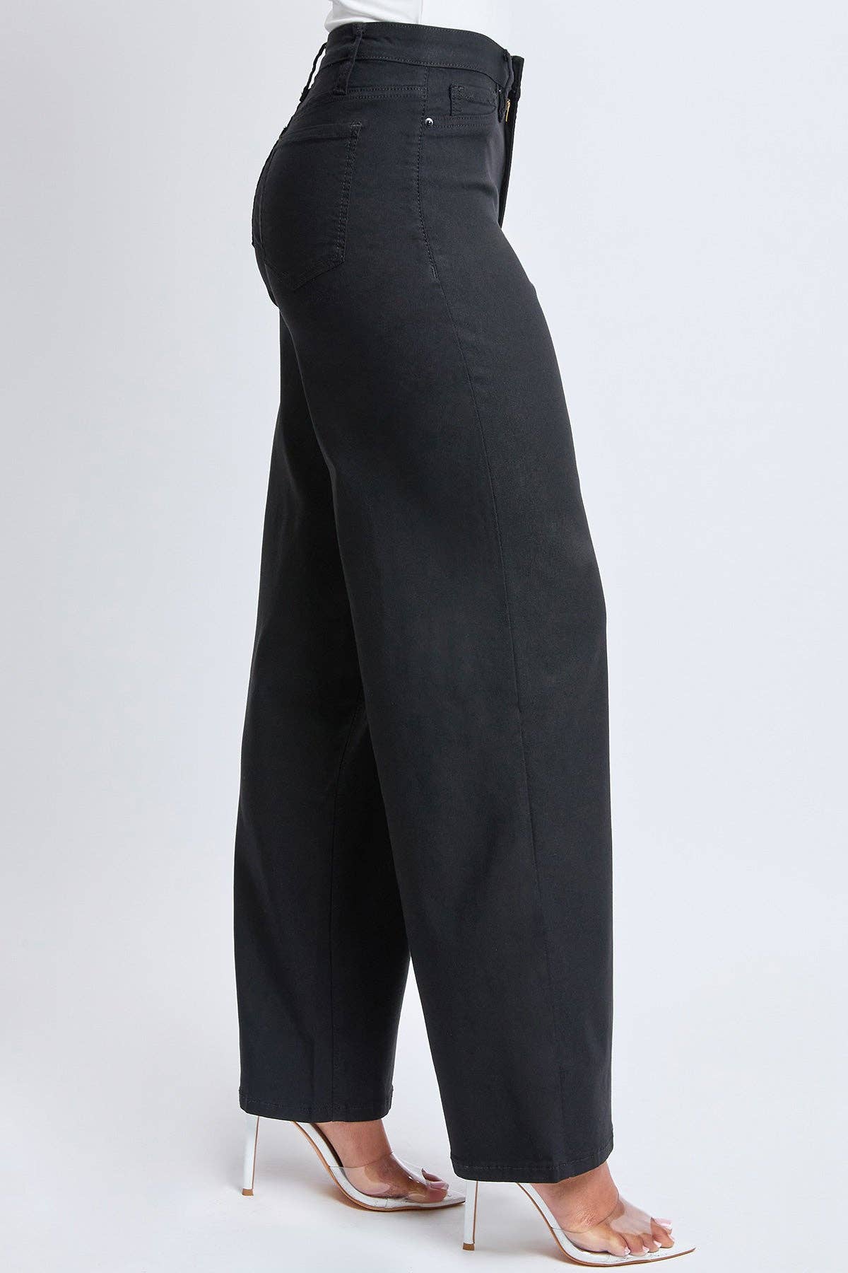 Black Hyperstretch High Rise Wide Leg Pants (S-XL)