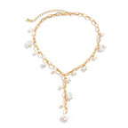 BOHO Y PEARL STATION NECKLACE