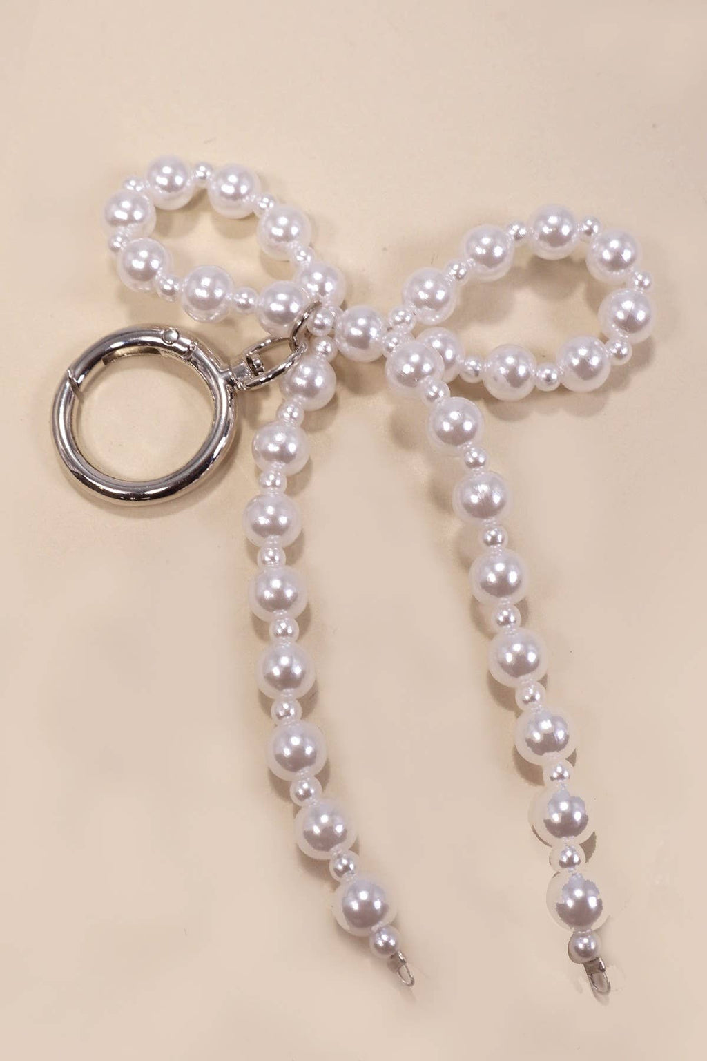 PEARL BOW KEYCHAIN BAG CHARM
