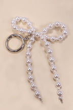 PEARL BOW KEYCHAIN BAG CHARM