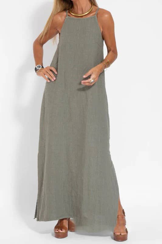 Boho Love Olive Maxi Dress (S-2X)