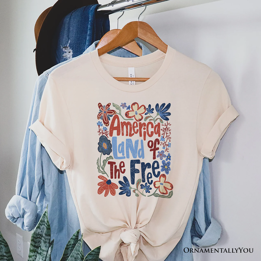 ♥️💙🇺🇸America Land of the Free Graphic Tee(S-2X)