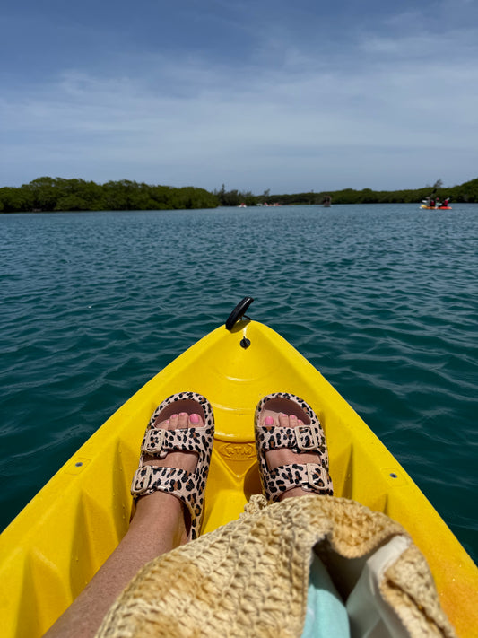 Retro Leopard Double Buckle Comfy Sandals(6-10)