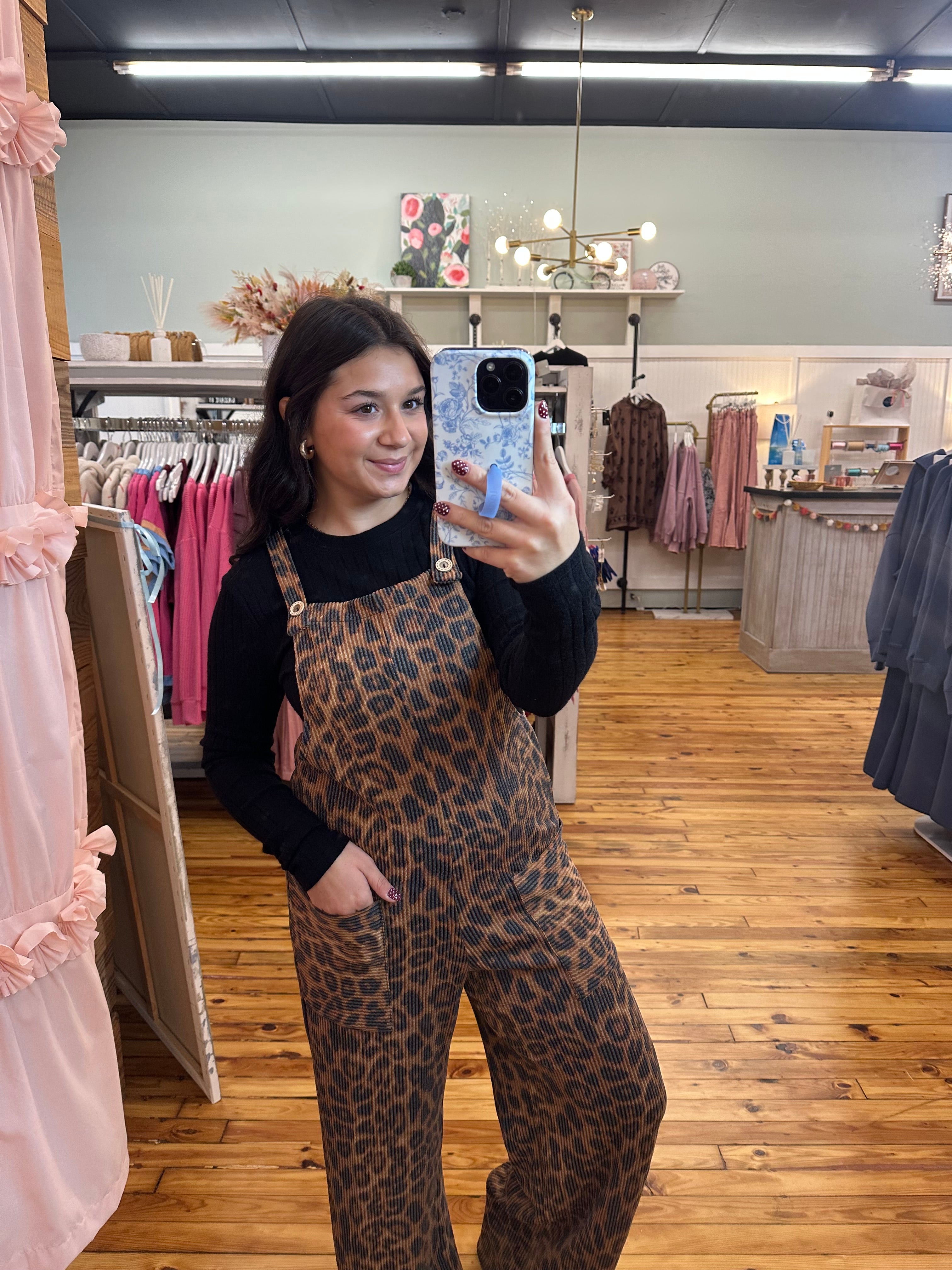 The Leopard Ribbed Jumpsuit/Overalls (S-L)