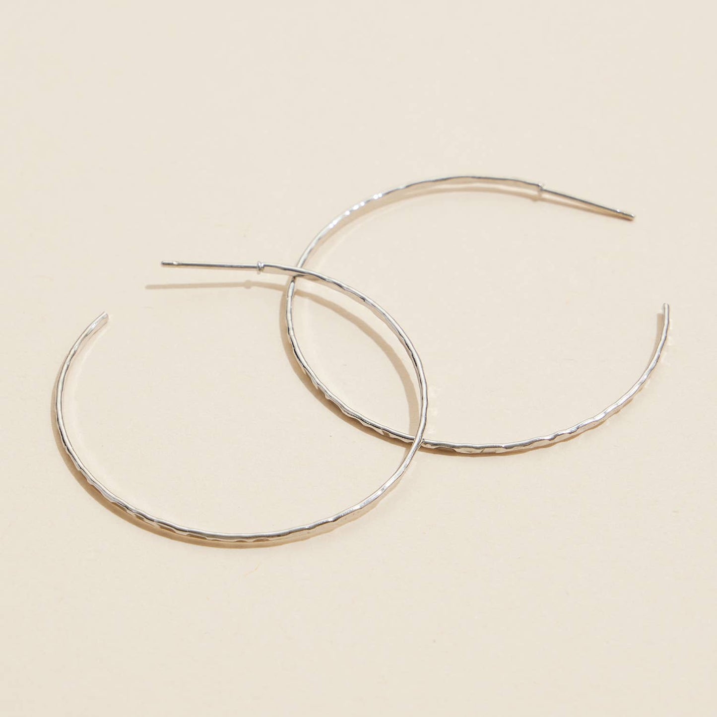 18K Gold Dip Wire Open Hoop Earrings