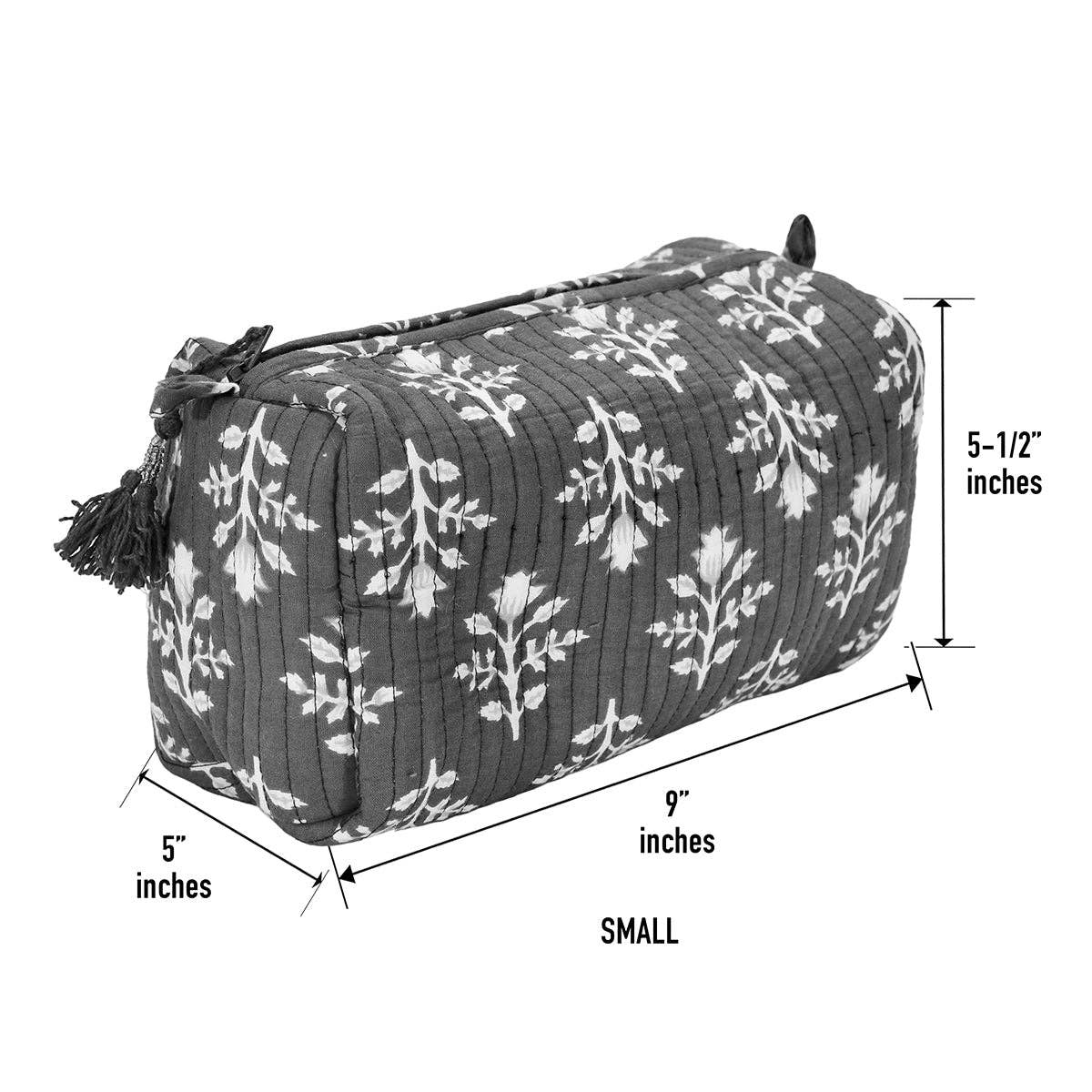 Cotton Block Print Pouch Set