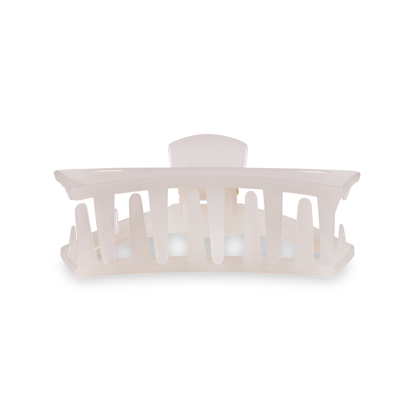 TELETIES - Open Hair Clip | Medium | Coconut White