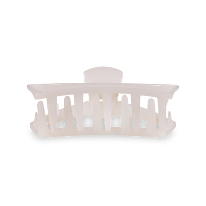 TELETIES - Open Hair Clip | Medium | Coconut White