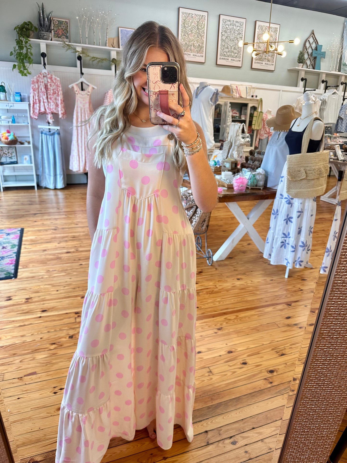 The Ruthie Pink Polka Dot💗Jumpsuit (S-L)
