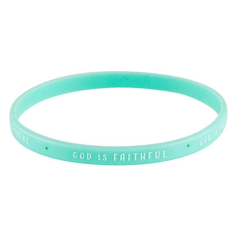 Faithworks Silicone Bracelet Set- God Is Faithful - 4pc