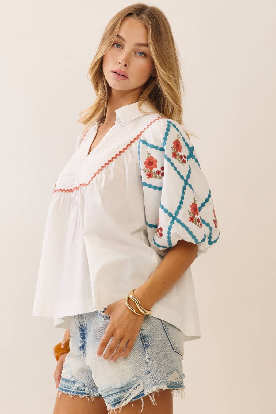 The Jaycee Cotton Poplin Top (S-L)