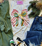 Christmas Bow Graphic Tee (S-3XL)