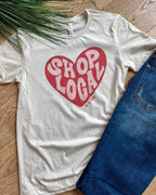 Shop Local Valentine Graphic Tee (The Clay Birch)(S-3X)