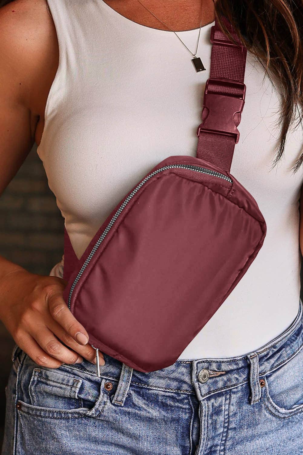Casual Waterproof Zipped Crossbody Chest Bag