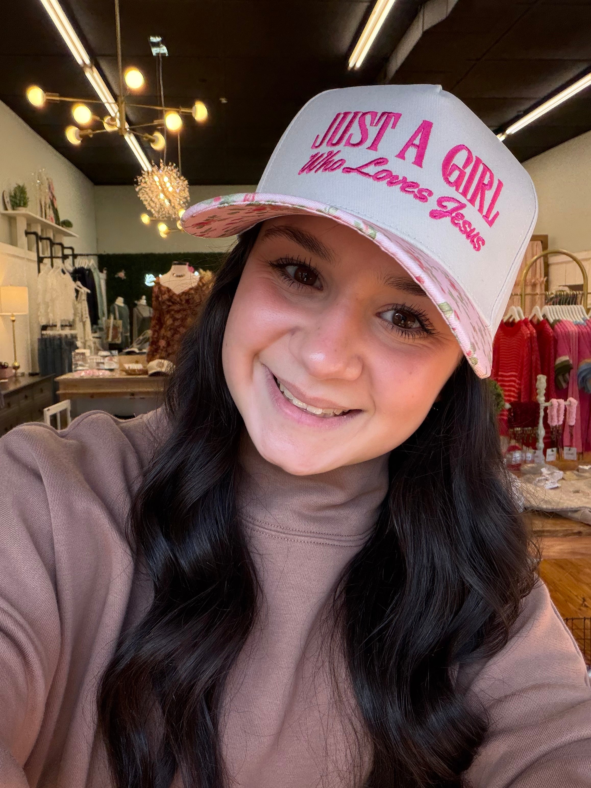 "Just a Girl Who Loves Jesus" Hat
