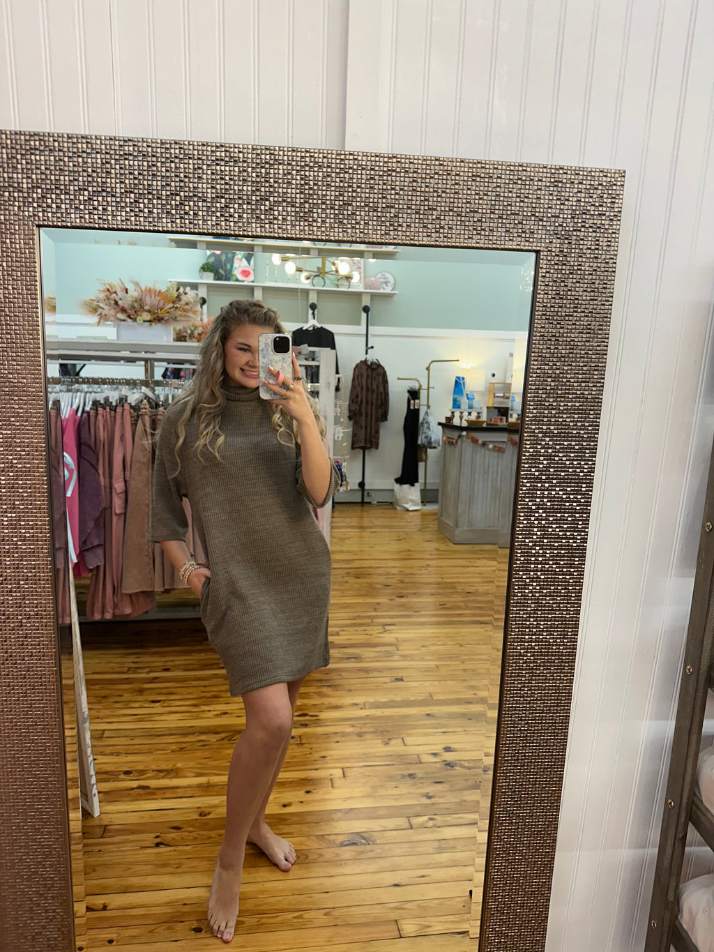 The Turtle Neck Knit Dress (S-L)(2 Colors)