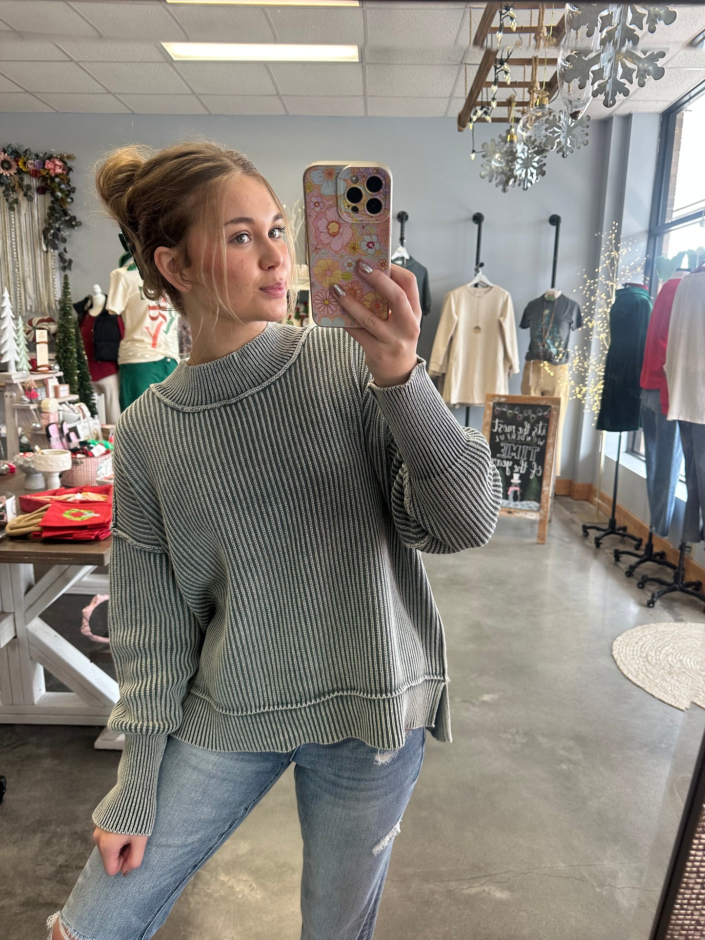 The Cozy Up Corded Pullover Top (2 Colors)