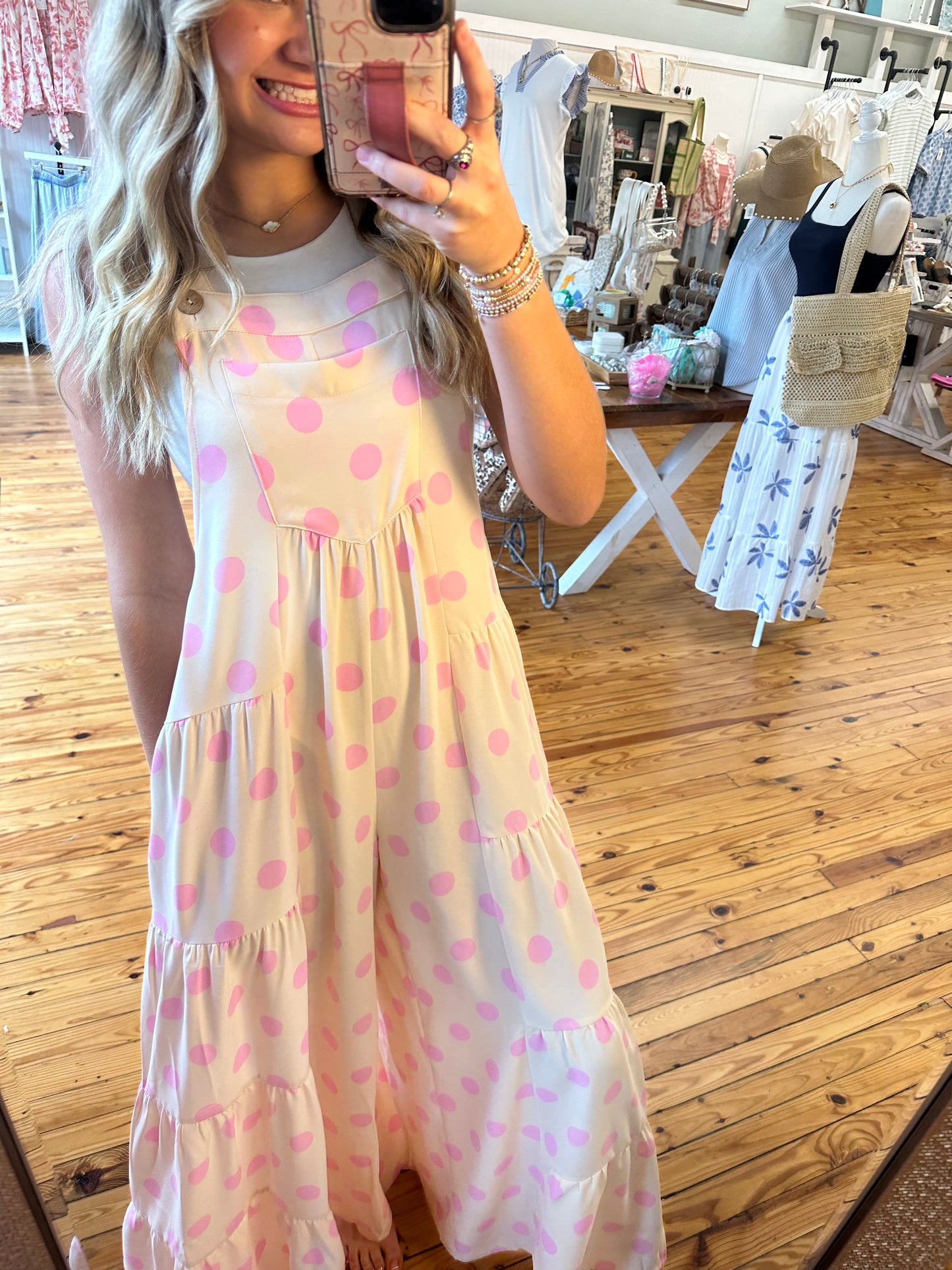 The Ruthie Pink Polka Dot💗Jumpsuit (S-L)