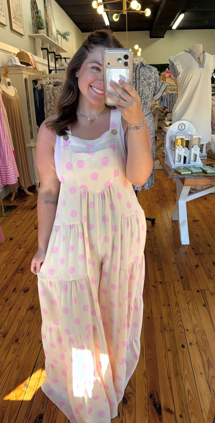 The Ruthie Pink Polka Dot💗Jumpsuit (S-L)