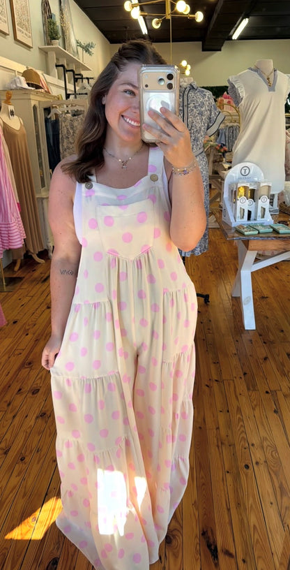 The Ruthie Pink Polka Dot💗Jumpsuit (S-L)