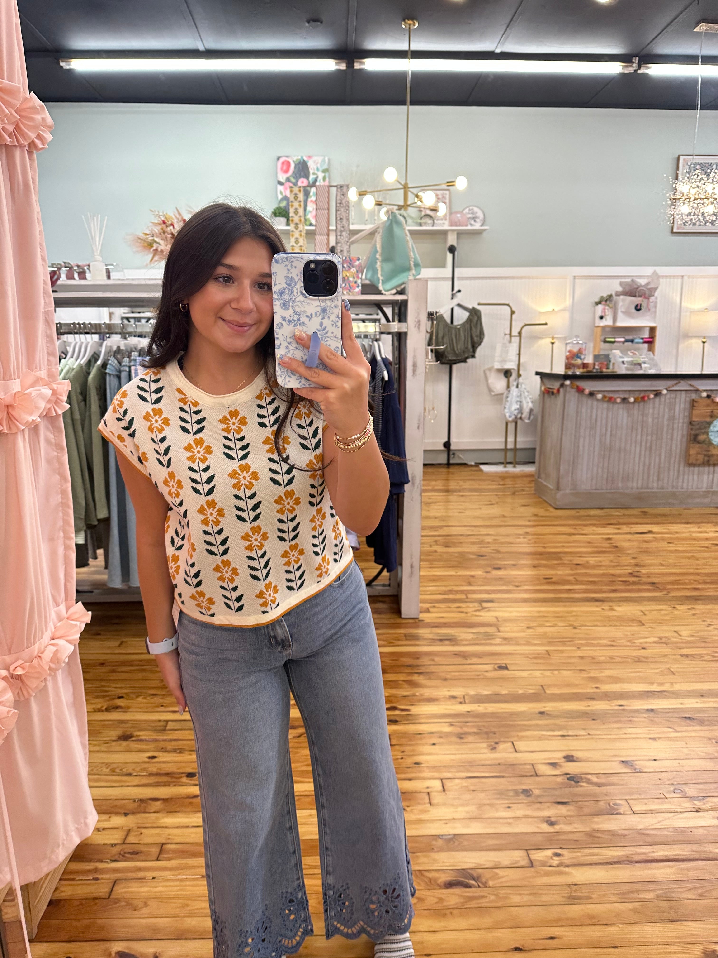 The Floral Knit Top (S-XL)