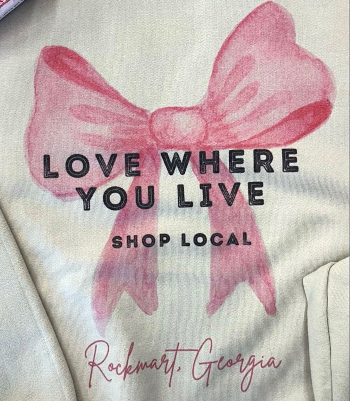 Rockmart,GA Bow Shop Local Graphic Sweatshirt (S-3X)