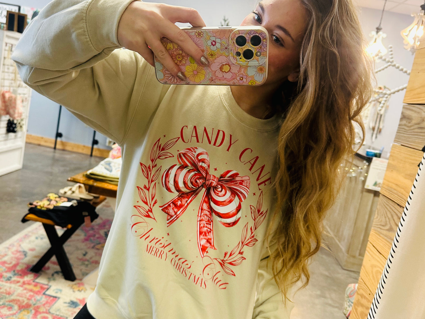 SALE! Candy Cane Christmas Club Sweatshirt (S-XL)