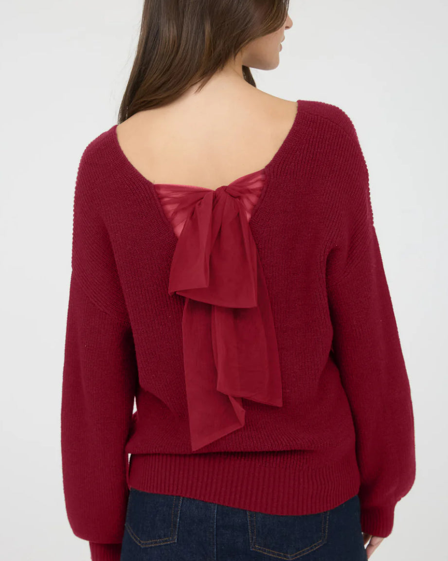 The Kimberly Sweater/ 🎀 Bow in the Back (S-L)(2 COLORS)