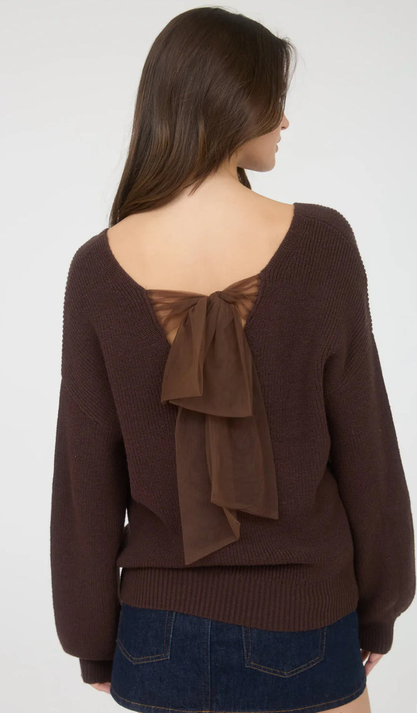The Kimberly Sweater/ 🎀 Bow in the Back (S-L)(2 COLORS)